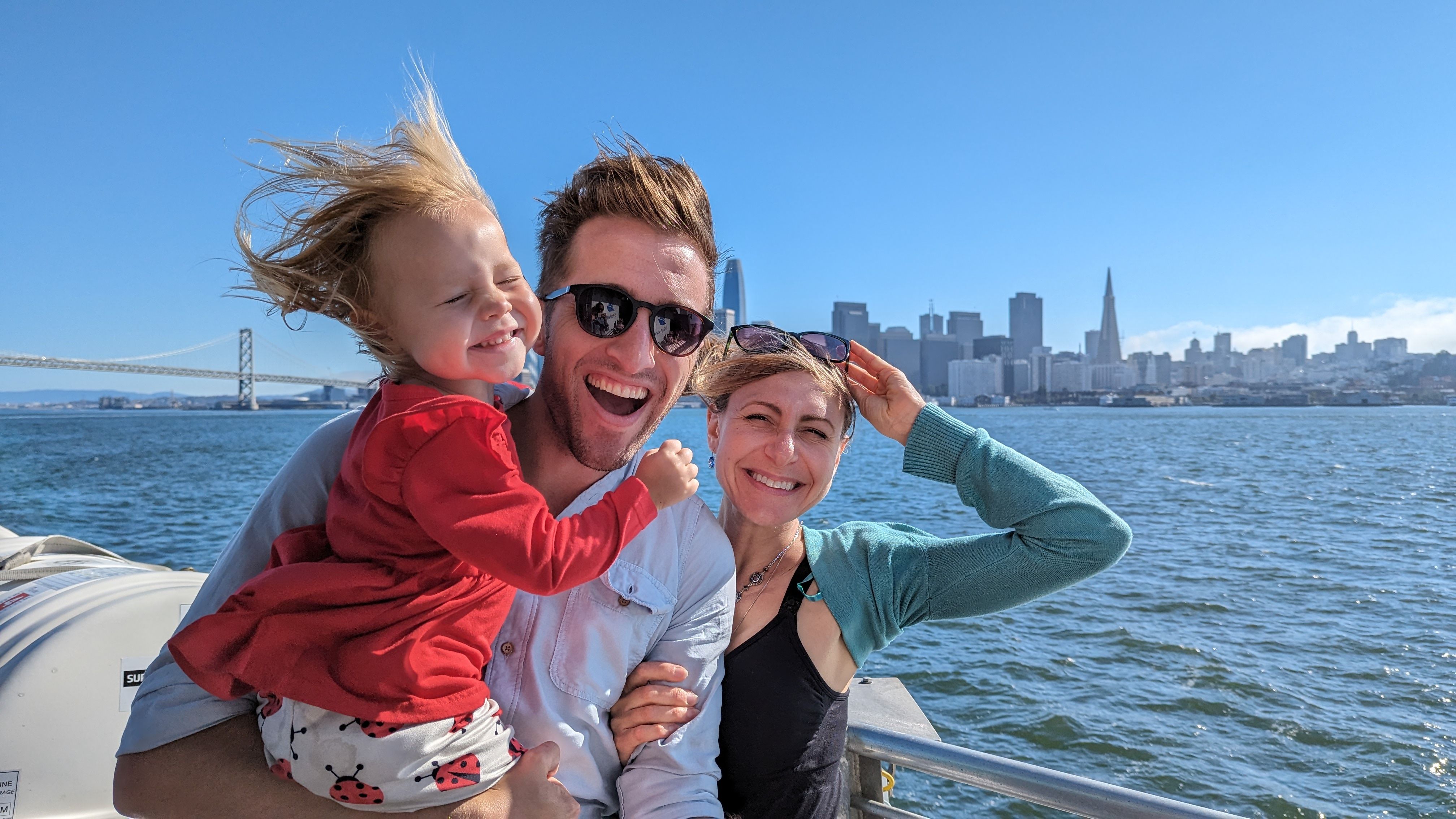 John and family enjoying the ferry to SF